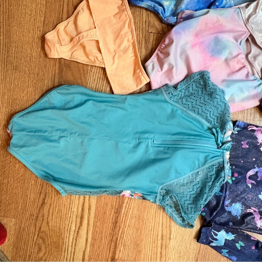 Colorful Kids One Piece Gymnastics Bundle of 5 Size 8/10 - Picture 9 of 11
